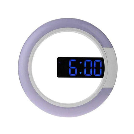 Cyfrowy zegar ścienny LED okrągły design