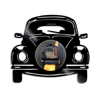Zegar winylowy z samochodem VW Garbus