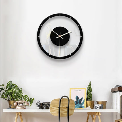 Nowoczesny czarny zegar akrylowy minimalistyczny design