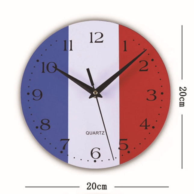Zegar ścienny z flagą Francji