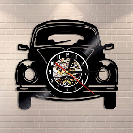Zegar winylowy z samochodem VW Garbus
