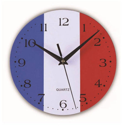 Zegar ścienny z flagą Francji