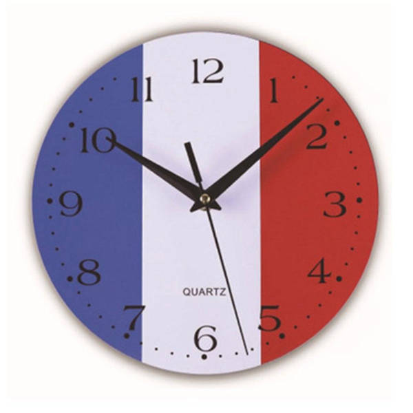 Zegar ścienny z flagą Francji