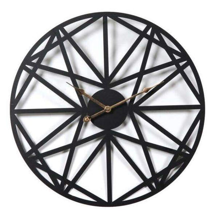 Metalowy zegar ścienny ażurowy styl loft