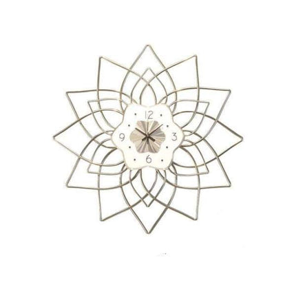 Nowoczesny metalowy zegar ażurowy kwiat