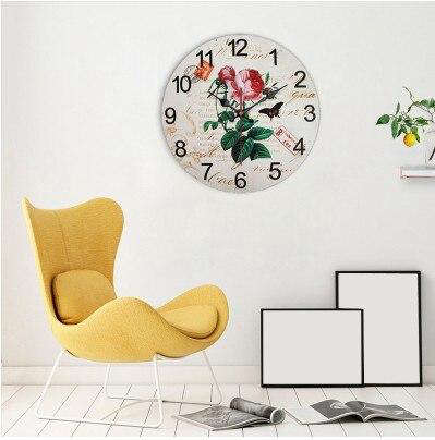 Zegar ścienny w stylu shabby chic róże