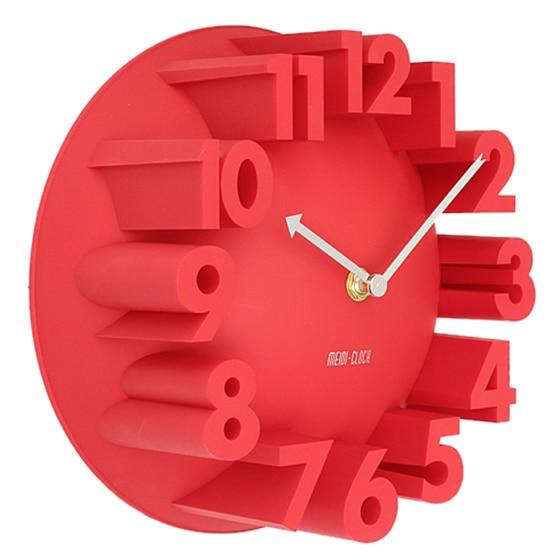 Biały zegar ścienny z efektem 3D