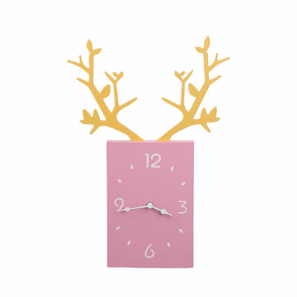 Dekoracyjny zegar ścienny z porożem