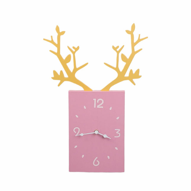 Dekoracyjny zegar ścienny z porożem