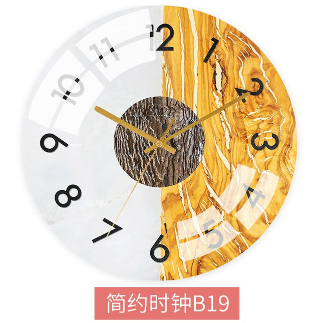 Kolorowy zegar ścienny w skandynawskim stylu