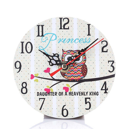 Zegar do pokoju dziecka Sowa na traktorze