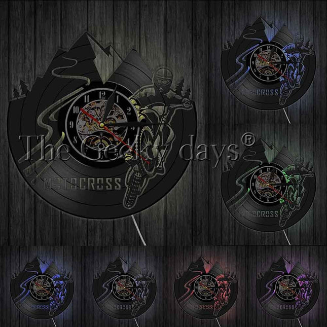 Zegar ścienny dla fana motocrossu