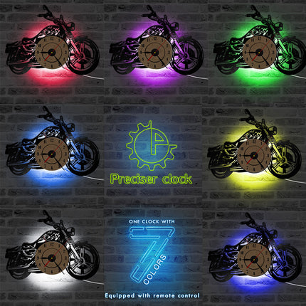 Zegar winylowy dla fana motocykli