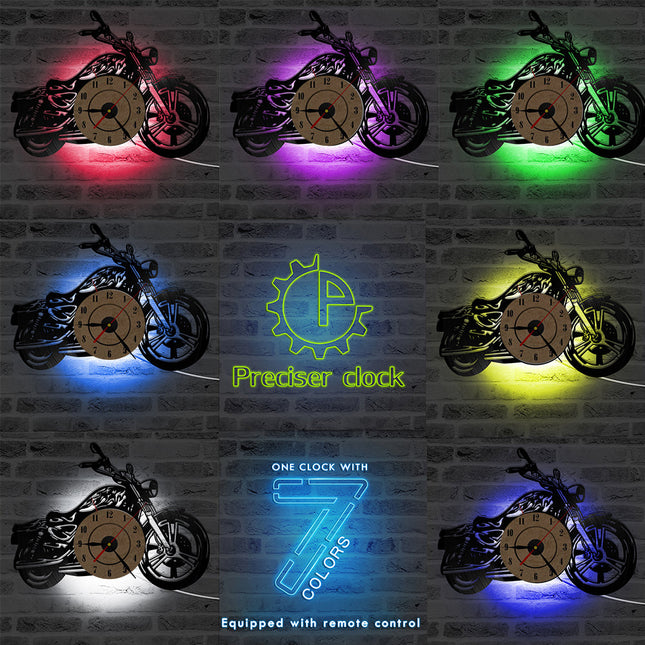 Zegar winylowy dla fana motocykli