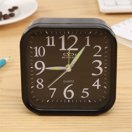 Klasyczny biały budzik z cyframi arabskimi