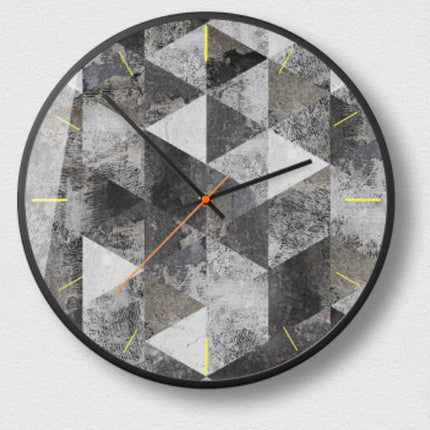 Nowoczesny zegar ścienny z geometrycznym wzorem