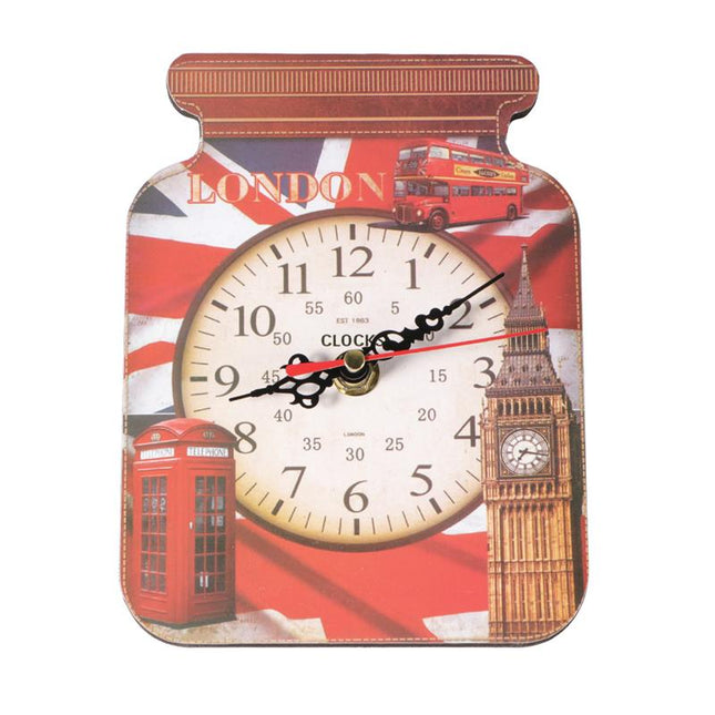 Zegar ścienny drewniany w kształcie słoika