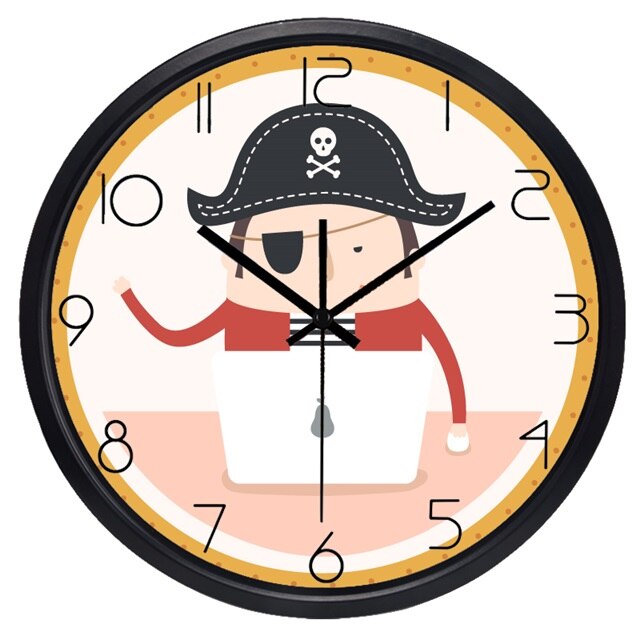 Zegar ścienny do pokoju dziecka Mops