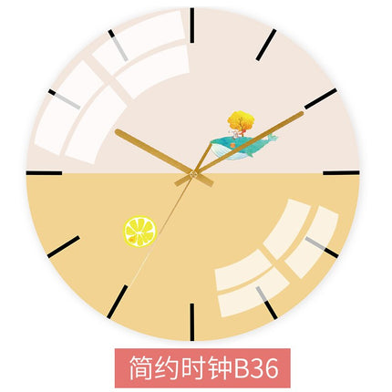 Kolorowy zegar ścienny w skandynawskim stylu