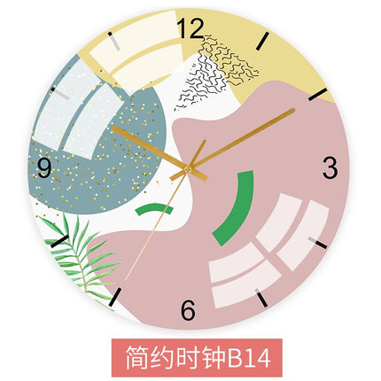 Kolorowy zegar ścienny w skandynawskim stylu