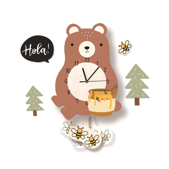 Zegar ścienny dla dzieci Flaming