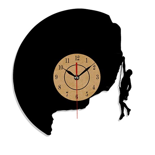 Zegar winylowy dla miłośnika wspinaczki