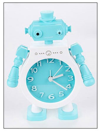 Analogowy budzik robot dla chłopca