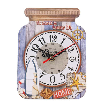 Zegar ścienny drewniany w kształcie słoika