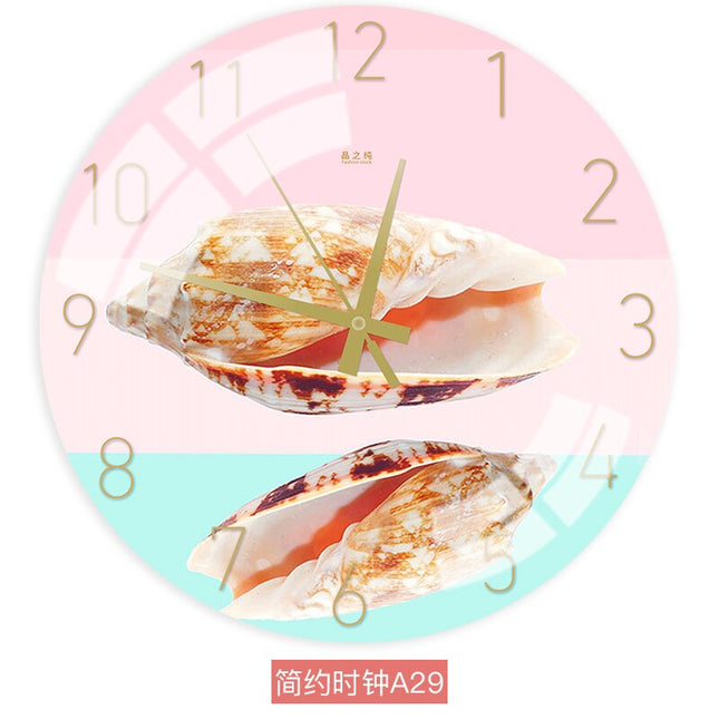 Kolorowy zegar ścienny w skandynawskim stylu