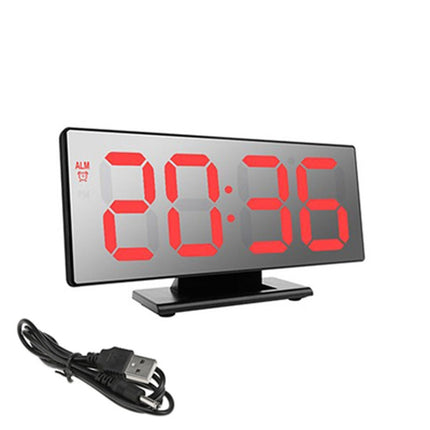 Budzik elektroniczny z lustrzanym wyświetlaczem