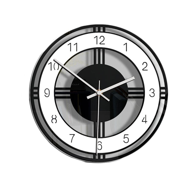 Nowoczesny czarny zegar akrylowy minimalistyczny design