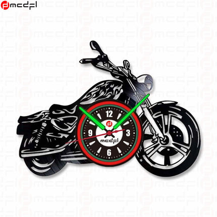 Zegar ścienny motocross czerwono-zielony na ścianę