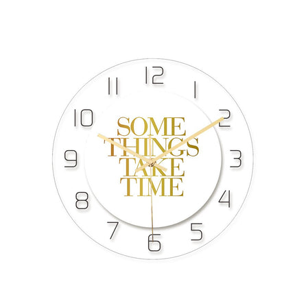 Skandynawski zegar ścienny efekt marmuru