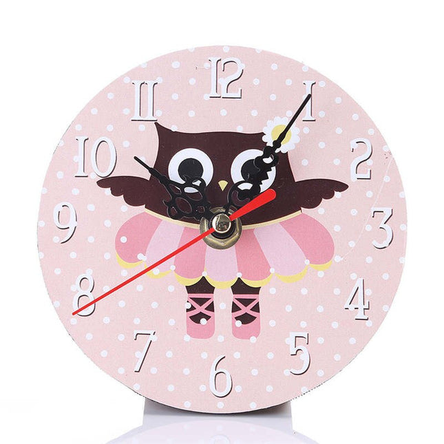 Zegar do pokoju dziecka Sowa na traktorze