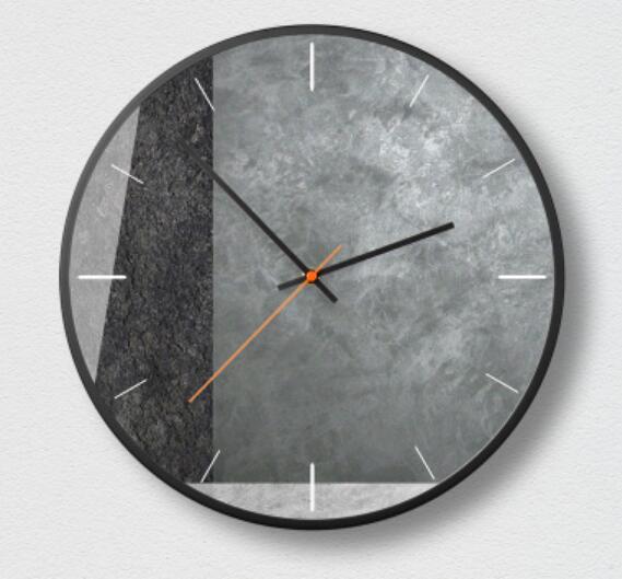 Nowoczesny zegar ścienny z geometrycznym wzorem