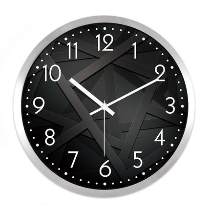Nowoczesny czarny zegar ścienny do salonu