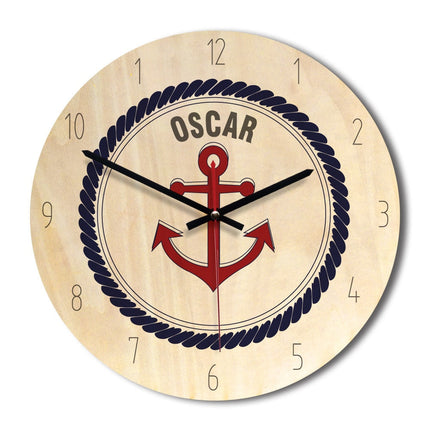 Dziecięcy zegar ścienny z samolotem