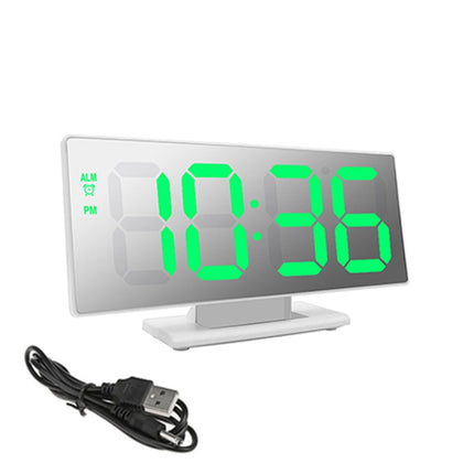 Budzik elektroniczny z lustrzanym wyświetlaczem