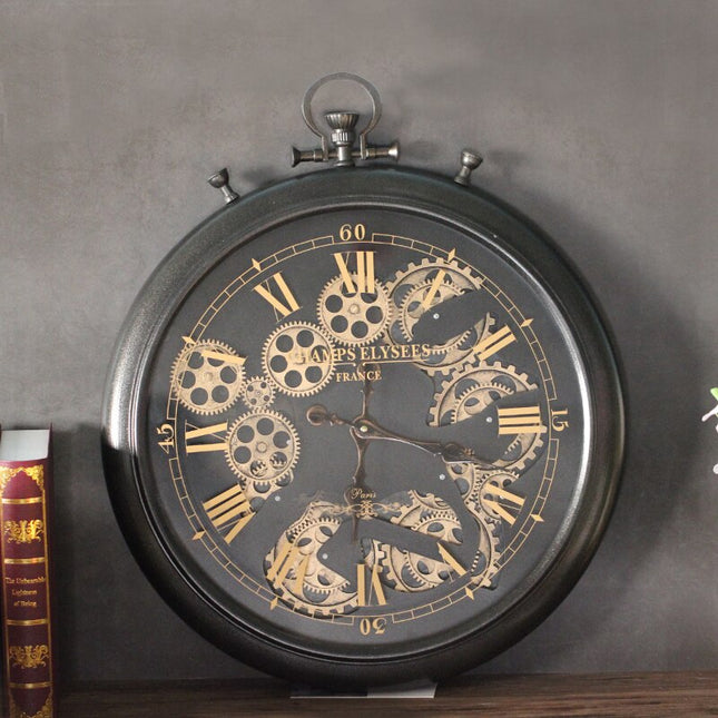 Zegar ścienny steampunk stylizowany na stoper