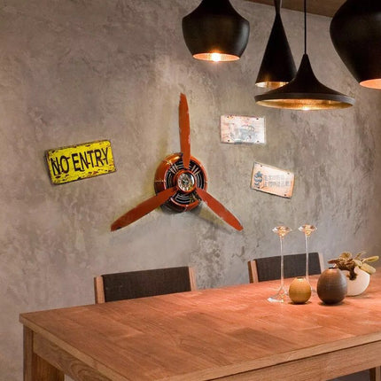 Zegar ścienny retro Śmigło Lotnicze