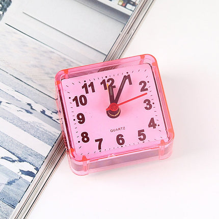 Mały kwadratowy budzik podróżny na baterie