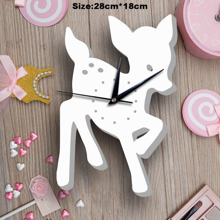 Biały zegar ścienny dla dzieci Rakieta