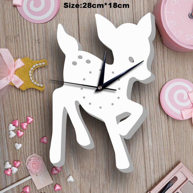 Biały zegar ścienny dla dzieci Rakieta