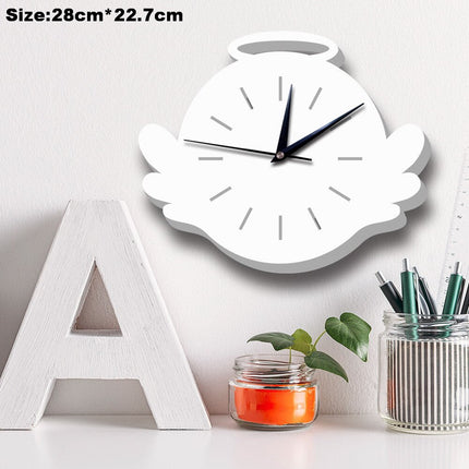 Biały zegar ścienny dla dzieci Rakieta