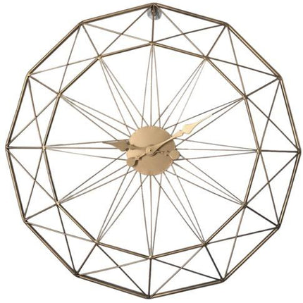 Czarny geometryczny zegar metalowy w stylu loft