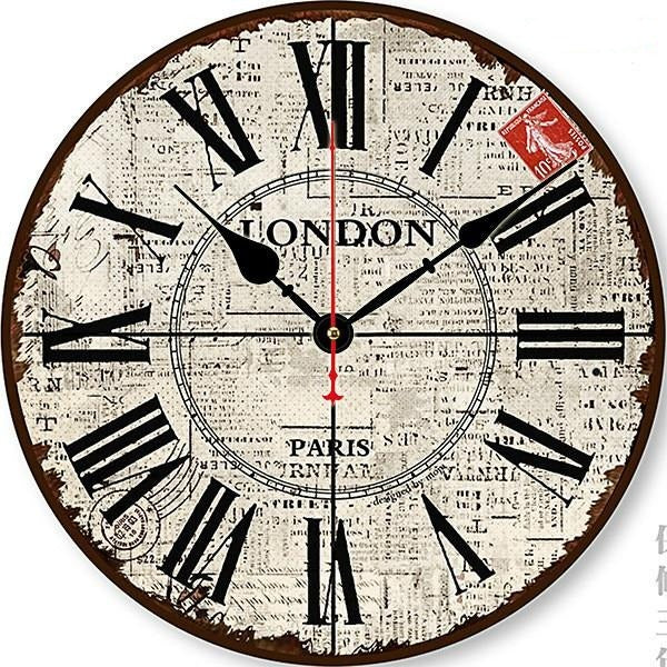 Zegar ścienny w stylu francuskiego bistro