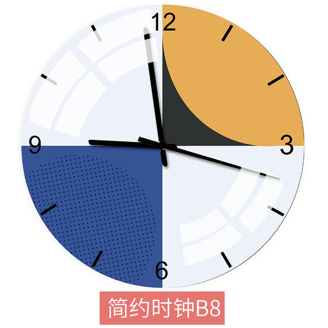 Kolorowy zegar ścienny w skandynawskim stylu