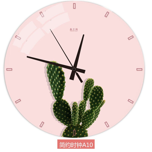 Kolorowy zegar ścienny w skandynawskim stylu