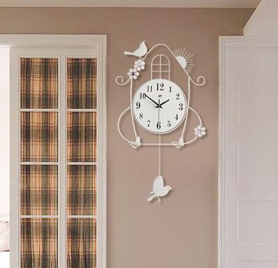 Zegar ścienny z wahadłem Klatka dla ptaków