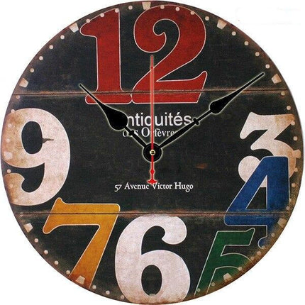 Zegar ścienny w stylu francuskiego bistro